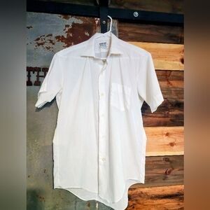 Vintage 70's Men's White Casual Button Down Shirt